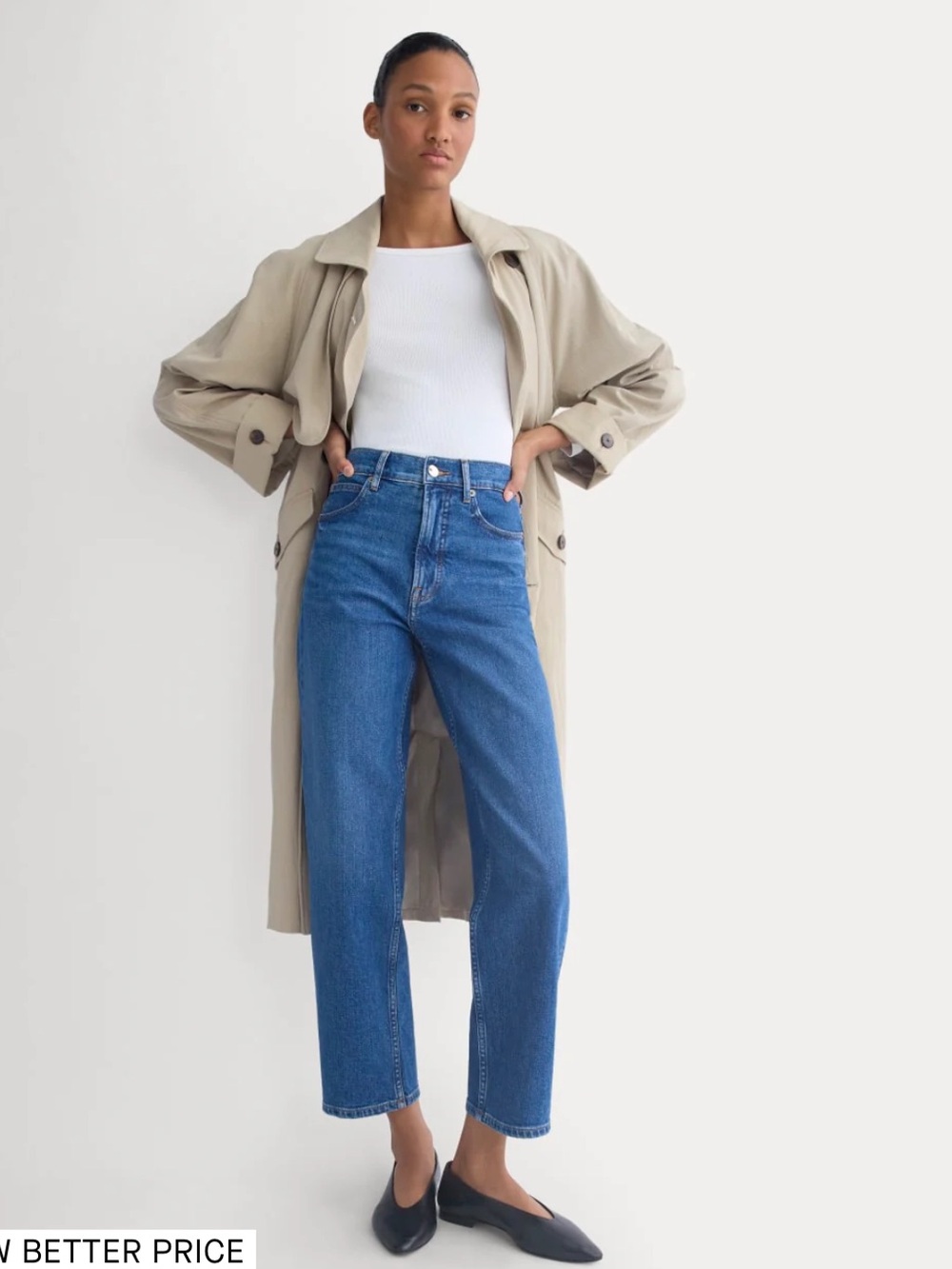 Everlane Women's The Way High Straight Leg Jeans in Medium Blue
